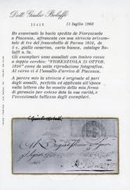 1854 - 5 cent. giallo chiarissimo ... 