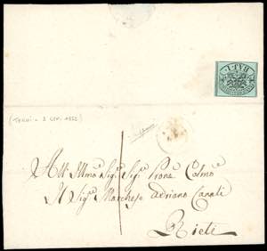 1852 - 1 baj verde grigiastro (2), perfetto, ... 