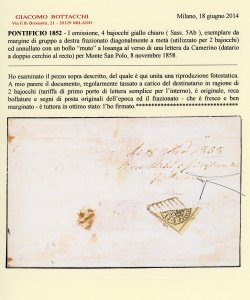 1858 - 4 baj giallo chiaro (5Ab), ... 