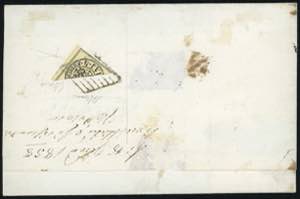 1858 - 4 baj giallo chiaro (5Ab), frazionato ... 