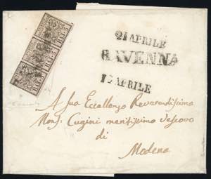 1852 - 5 baj rosa chiaro (6), striscia ... 