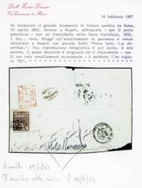 1863 - 5 baj rosa carminio (6A), ... 