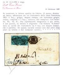 1852 - 6 baj grigio, inchiostro ... 