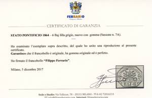 1864 - 6 baj lilla grigio (7A), ... 