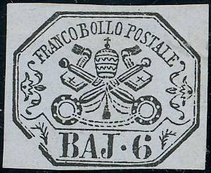 1864 - 6 baj lilla grigio, varietà di ... 
