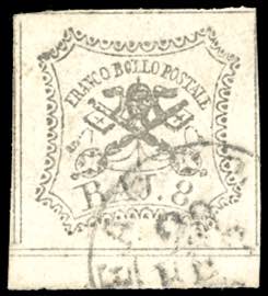 1854 - 8 baj bianco, stampa con ... 