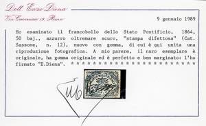 1864 - 50 baj azzurro oltremare ... 