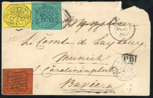 1867 - 5 cent. azzurro verdastro, 10 cent. ... 