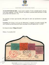 1868 - 5 cent. azzurro verdastro, ... 