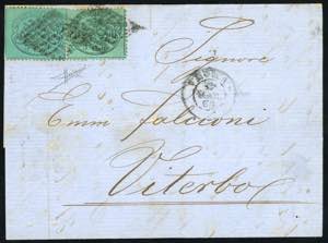 1869 - 5 cent., due esemplari, uno azzurro ... 