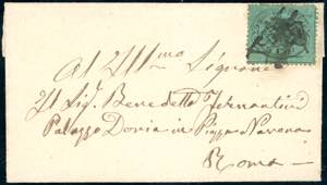 1870 - 5 cent. azzurro verdastro (25b), ... 