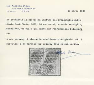 1867 - 10 cent. arancio vermiglio ... 