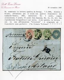 1866 - 3 soldi verde, coppia, 5 ... 