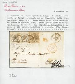 1855 - 8 baj bianco, falso per ... 