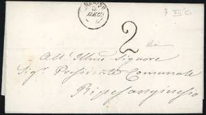 1860 - Lettera in porto assegnato da ... 