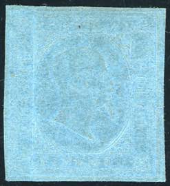 1853 - 20 cent. azzurro (5), nuovo, gomma ... 