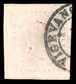 1853 - 40 cent. rosa chiaro (6), ottimo ... 