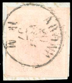 1853 - 40 cent. rosa chiaro (6), perfetto, ... 