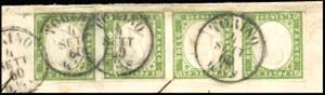 1860 - 5 cent. verde oliva ... 