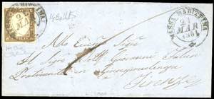 1861 - 10 cent. bruno lillaceo (14Ba), ... 