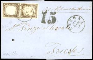 1860 - 10 cent. bruno olivastro scuro ... 