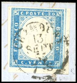 1855 - 20 cent. cobalto (15), ... 