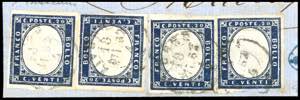 1862 - 20 cent. indaco (15E), ... 