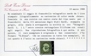 1858 - 1 lira saggio di ... 