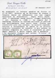 1857 - 5 cent. verde giallo, ... 