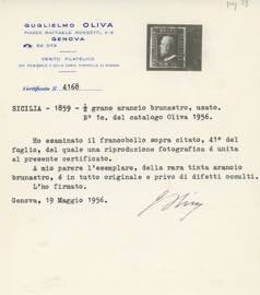 1859 - 1/2 grano giallo brunastro ... 