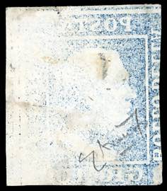 1859 - 10 grana indaco, DECALCO ... 