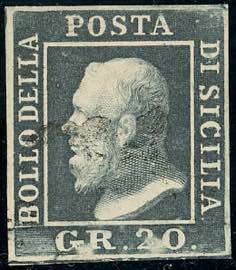 1859 - 20 grana grigio ardesia (13), ... 