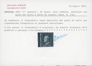 1859 - 20 grana nero ardesia ... 