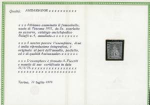 1851/52 - Prima emissione, serie ... 