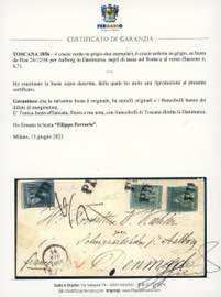 1856 - 4 crazie verde su grigio, ... 