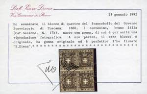 1860 - 1 cent. bruno lilla (17b), ... 