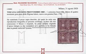 1860 - 1 cent. bruno lilla (17b), ... 