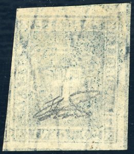 1860 - 20 cent. azzurro, ampia ... 