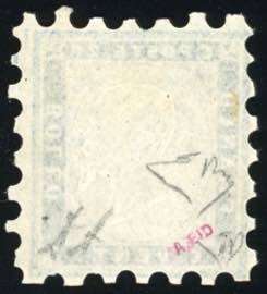 1862 - 20 cent. azzurro, prova di ... 