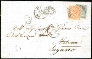 1866 - 10 cent. Helvetia seduta (Svizzera ... 