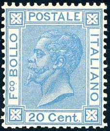 1967 - 20 cent. azzurro, tiratura di Torino ... 