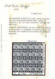 1891 - 5 lire carminio e azzurro ... 
