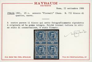 1901 - 25 cent. Floreale (73), ... 
