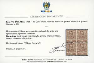 1901 - 40 cent. Floreale (74), ... 
