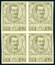 1901 - 45 cent. Floreale, non dentellato ... 