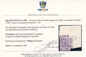 1901 - 50 cent. Floreale (76), ... 