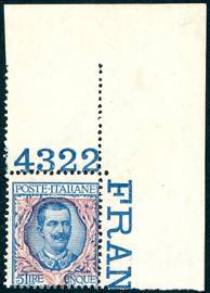 1901 - 5 lire Floreale (78), angolo di ... 