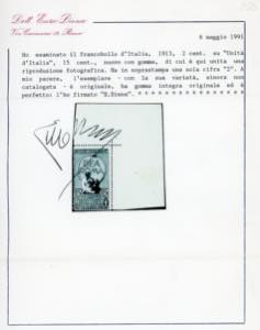 1913 - 2 cent. su 15 cent. Unità ... 