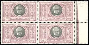 1923 - 5 lire Manzoni, dentellatura lineare ... 