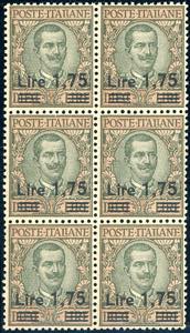 1925 - 1,75 lire su 10 lire Floreale (182), ... 